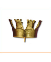 Corona dorada para Santo o Virgen modelo Bárbara